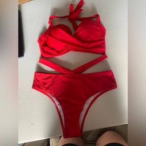 Red bathing suit from Shein